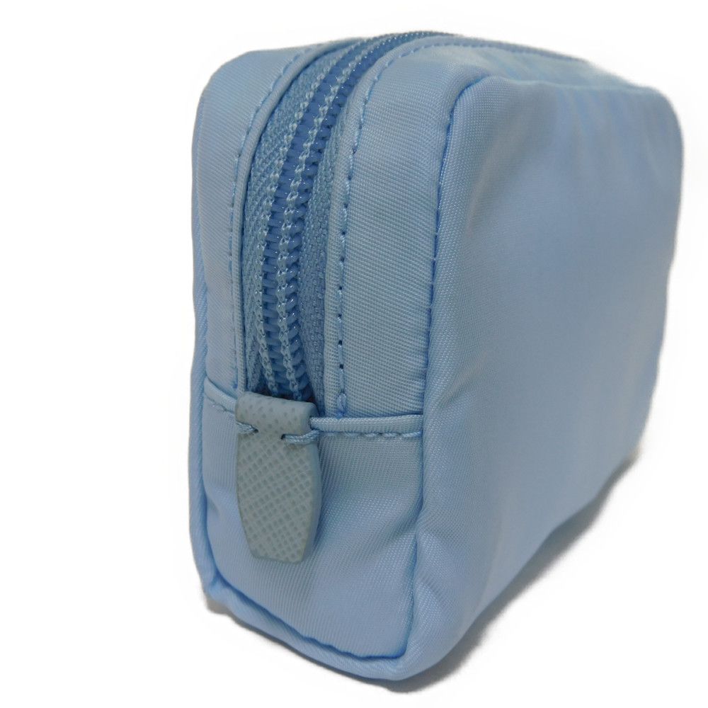 PRADA Clutch bag 1ND339 R067 F0076 recycled polyamide Light blue Current nylon pastel RFID in good condition Triangle logo Micro Re-Nylon Pouch unisex(Unisex) Used Authentic