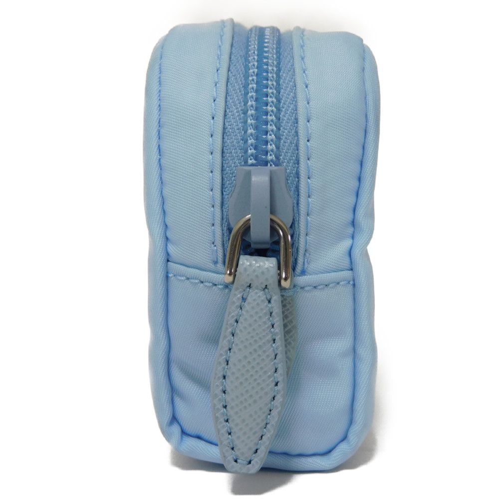 PRADA Clutch bag 1ND339 R067 F0076 recycled polyamide Light blue Current nylon pastel RFID in good condition Triangle logo Micro Re-Nylon Pouch unisex(Unisex) Used Authentic