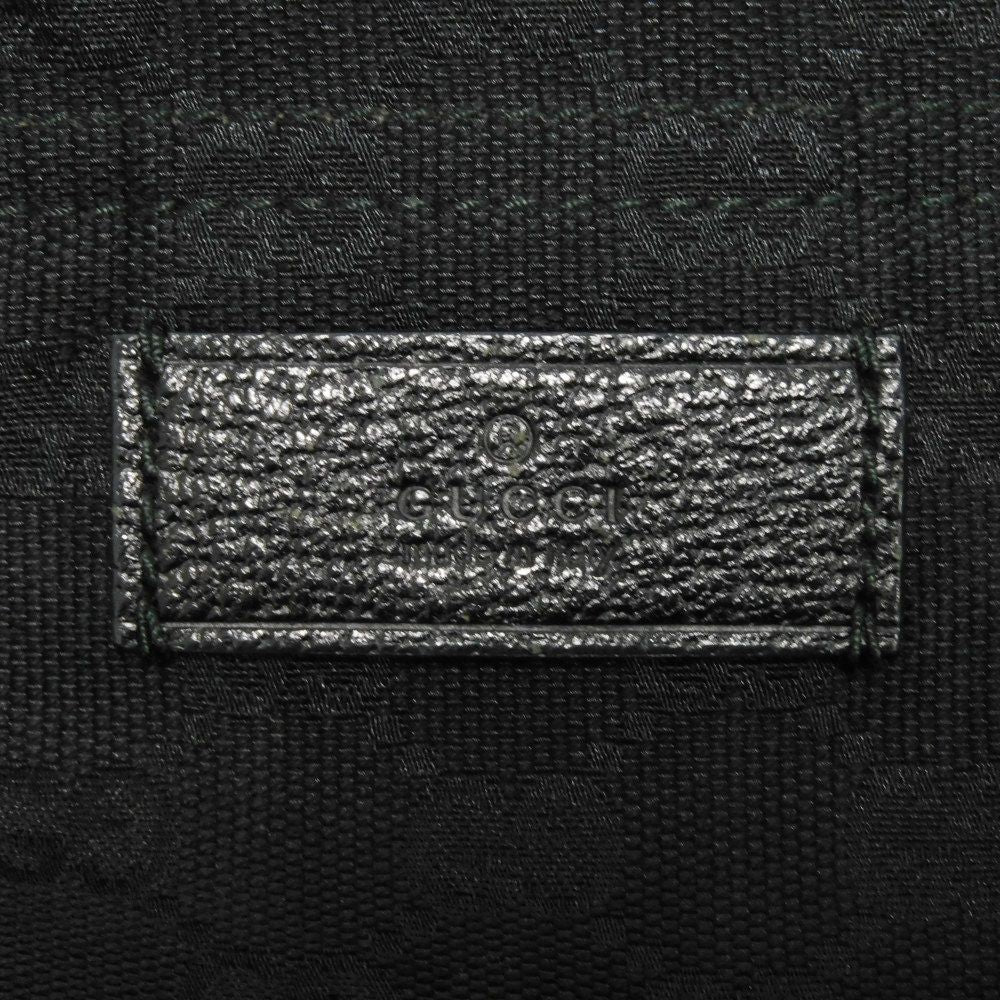 GUCCI Tote Bag 189669 GG canvas x calf leather (embossed) black Logo embossing GG canvas tote