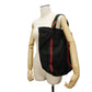 GUCCI Tote Bag 189669 GG canvas x calf leather (embossed) black Logo embossing GG canvas tote