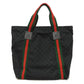 GUCCI Tote Bag 189669 GG canvas x calf leather (embossed) black Logo embossing GG canvas tote