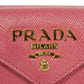 PRADA Tri-fold wallet 1MH021 ZLP F0HYI Safiano leather (stamped) Peonia x Begonia logo metal Saffiano Mini Wallet