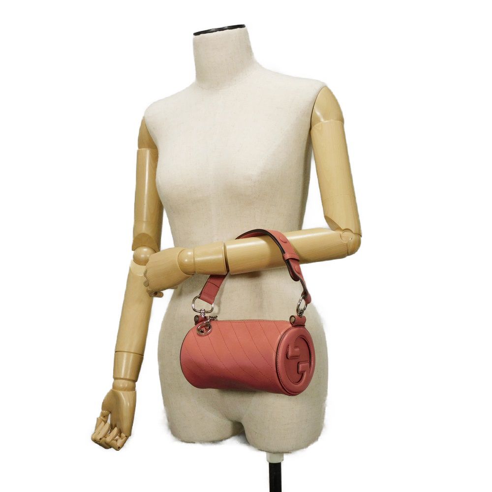 GUCCI Shoulder Bag 760170 AACPY 6701 Calf leather pink Interlocking G Blondie Mini Bag