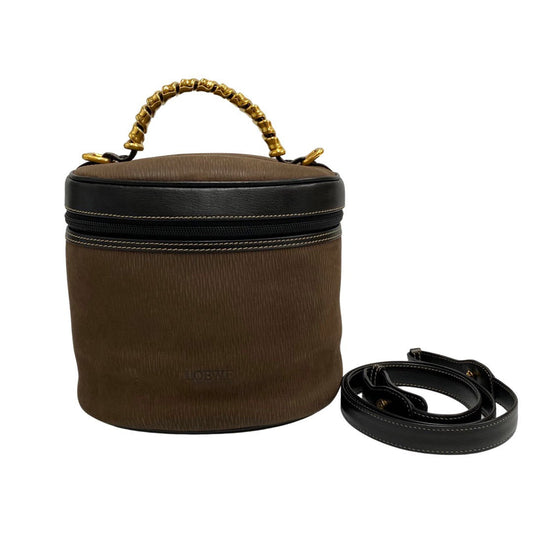 LOEWE Shoulder Bag Suede, Leather Brown Twist handle Velazquez Women Used Authentic