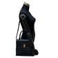 LOEWE Shoulder Bag Calfskin, Leather Navy Anagram logo Metal Women Used Authentic
