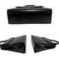 LOEWE Shoulder Bag Calfskin, Leather Navy Anagram logo Metal Women Used Authentic