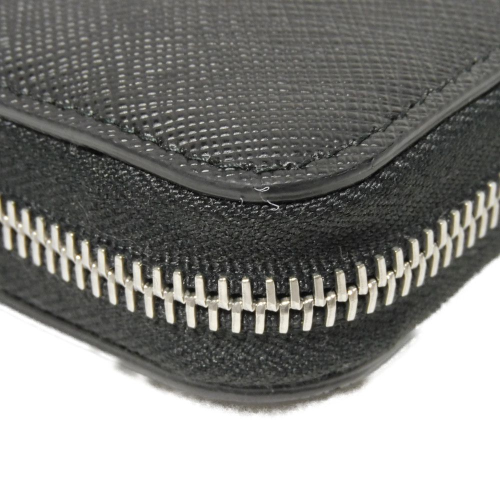 PRADA Long Wallet Purse Safiano leather (stamped) Nero logo Saffiano Robot Zip-Around Wallet
