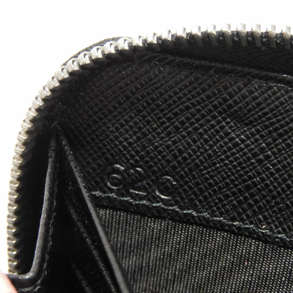 PRADA Long Wallet Purse Safiano leather (stamped) Nero logo Saffiano Robot Zip-Around Wallet