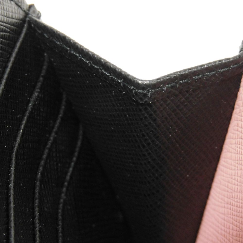 PRADA Long Wallet Purse Safiano leather (stamped) Nero logo Saffiano Robot Zip-Around Wallet