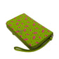 PRADA Long Wallet Purse 1ZH030 Safiano leather (stamped) Green / pink logo metal Saffiano Watermelon Smartphone Pouch
