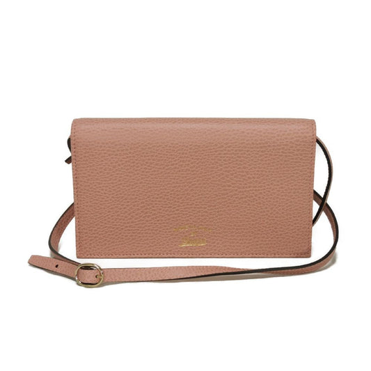 GUCCI Shoulder Bag 368231 Calf leather (embossed) Soft pink Logo foil stamping Swing Shoulder Wallet