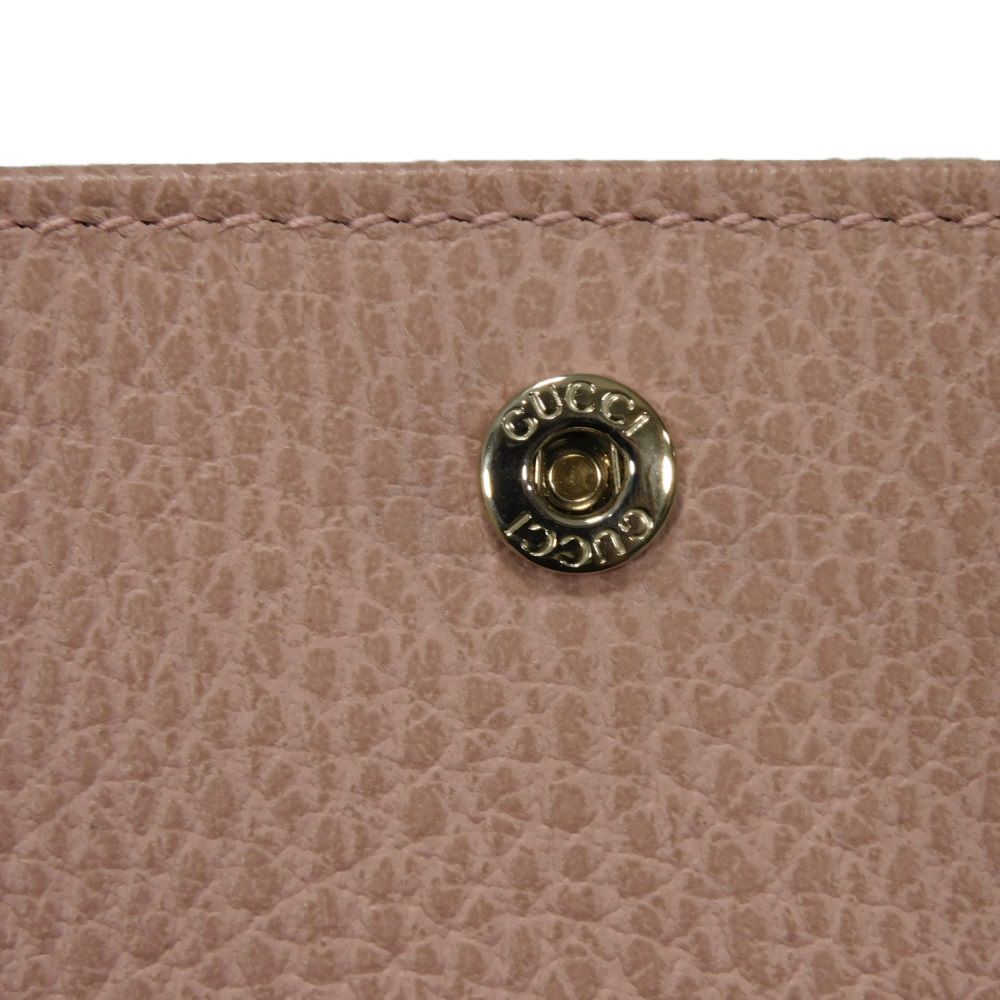 GUCCI Shoulder Bag 368231 Calf leather (embossed) Soft pink Logo foil stamping Swing Shoulder Wallet