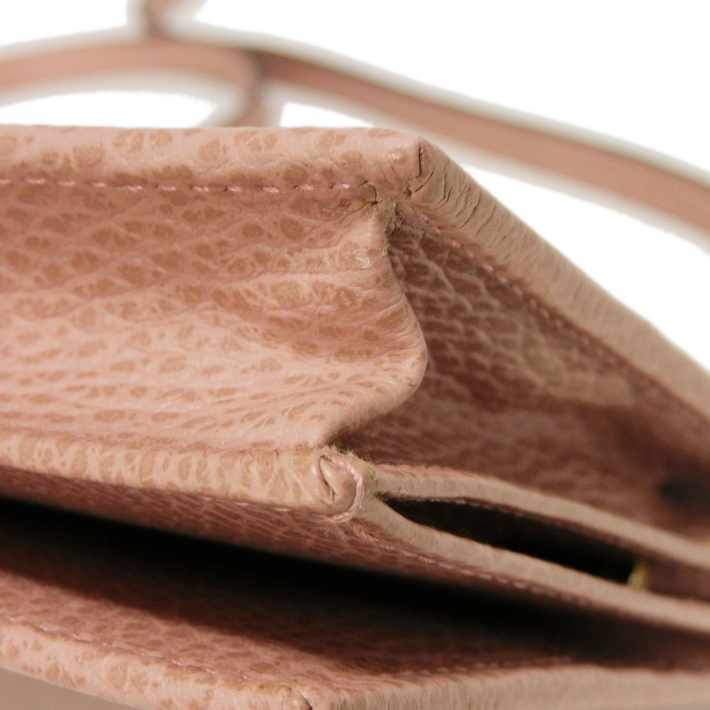 GUCCI Shoulder Bag 368231 Calf leather (embossed) Soft pink Logo foil stamping Swing Shoulder Wallet