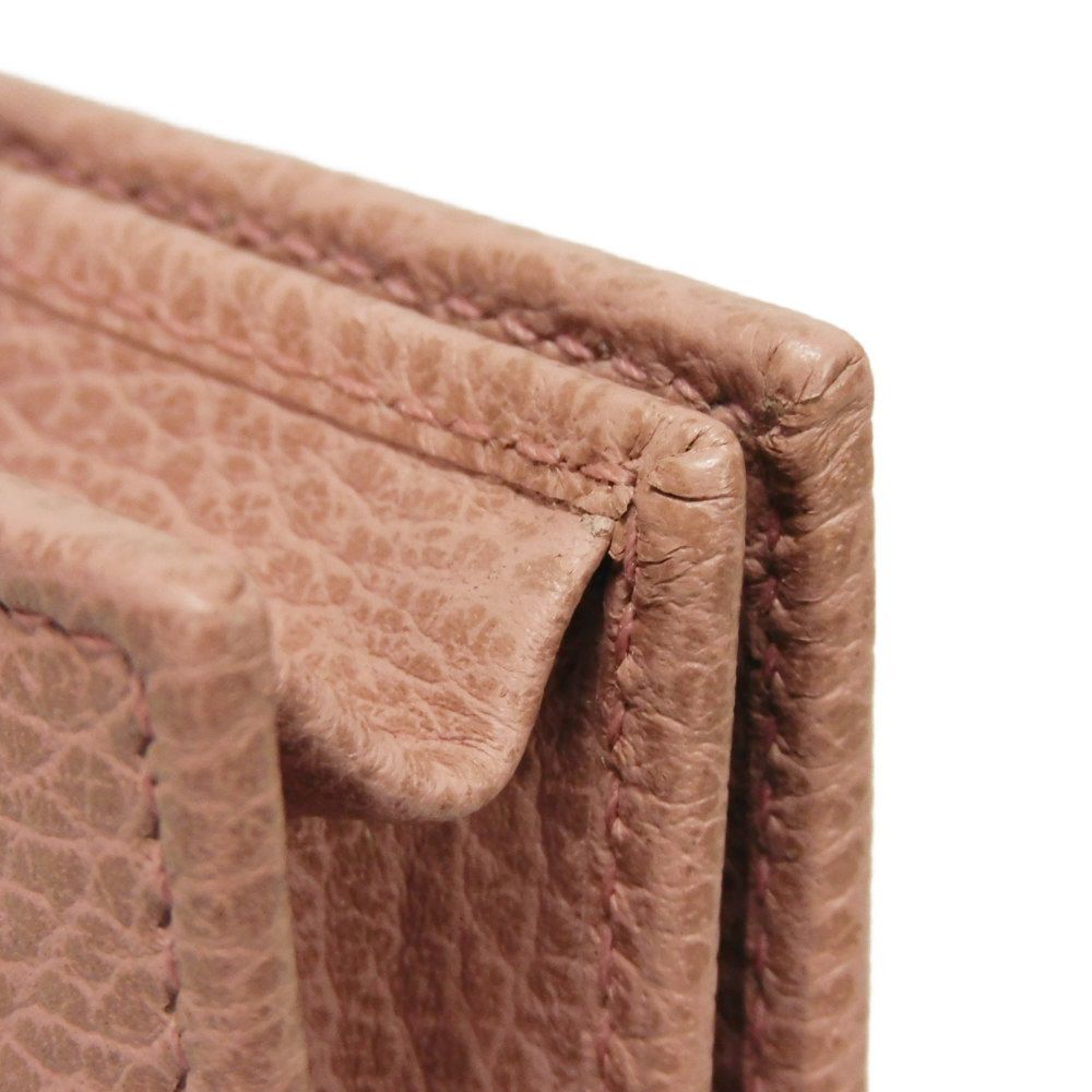 GUCCI Shoulder Bag 368231 Calf leather (embossed) Soft pink Logo foil stamping Swing Shoulder Wallet