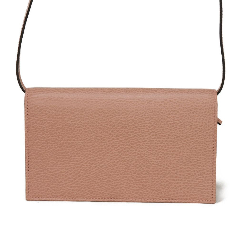 GUCCI Shoulder Bag 368231 Calf leather (embossed) Soft pink Logo foil stamping Swing Shoulder Wallet