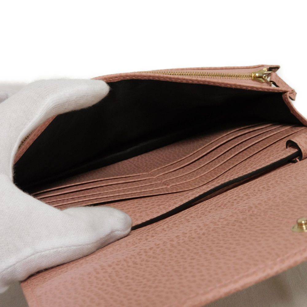 GUCCI Shoulder Bag 368231 Calf leather (embossed) Soft pink Logo foil stamping Swing Shoulder Wallet