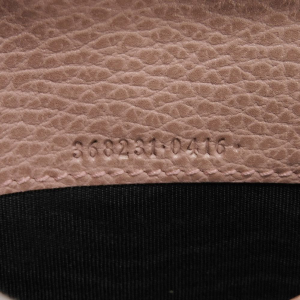 GUCCI Shoulder Bag 368231 Calf leather (embossed) Soft pink Logo foil stamping Swing Shoulder Wallet