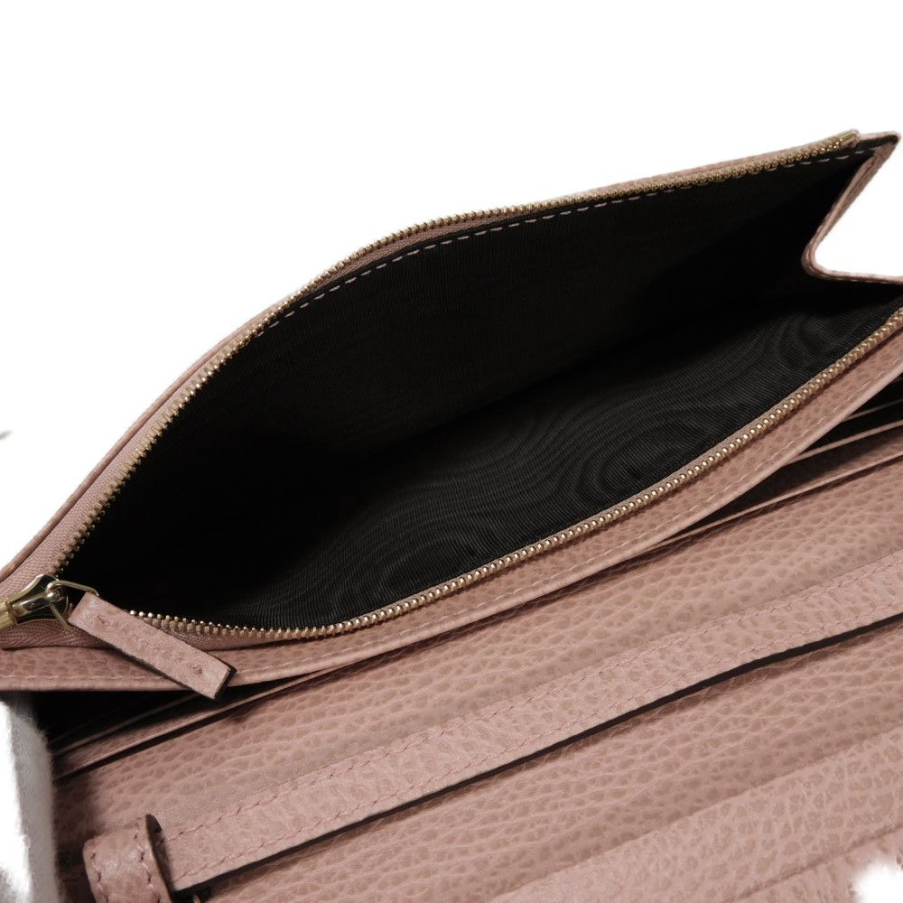 GUCCI Shoulder Bag 368231 Calf leather (embossed) Soft pink Logo foil stamping Swing Shoulder Wallet