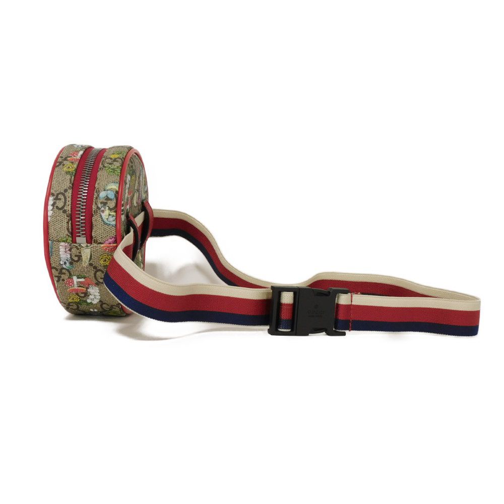 GUCCI Sling bag 502330 GG Supreme canvas (Higuchi Yuko print) x calf leather beige Yuko Higuchi Children's GG Supreme Round Mini Waist Pouch