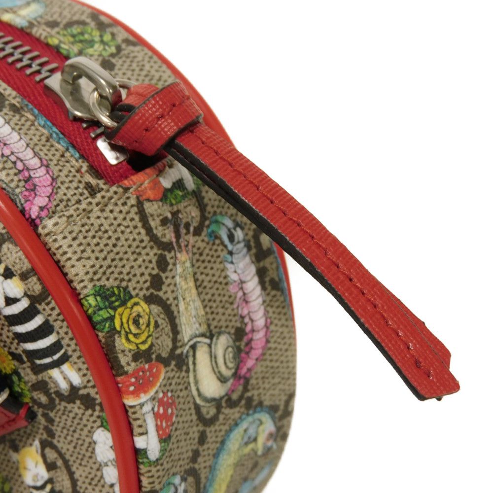 GUCCI Sling bag 502330 GG Supreme canvas (Higuchi Yuko print) x calf leather beige Yuko Higuchi Children's GG Supreme Round Mini Waist Pouch