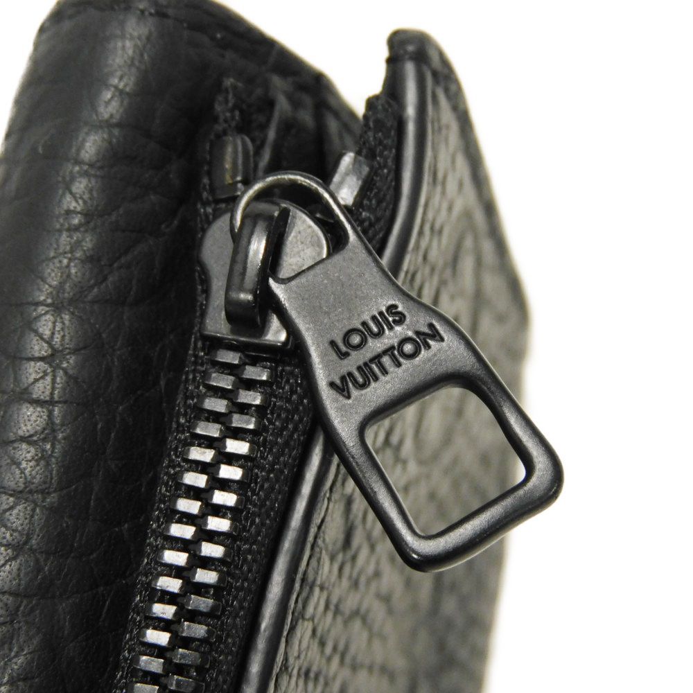 LOUIS VUITTON Tri-fold wallet M82556 Taurillon Clemence leather (monogram embossed) Noir Monogram Taurillon Clemence Portefeuille Pilot