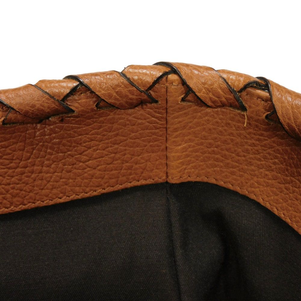GUCCI Tote Bag 354666 Calf leather (embossed) Brown charm Bamboo Tassel Large Tote