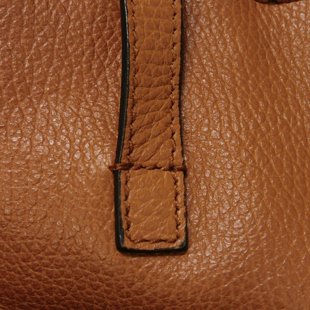 GUCCI Tote Bag 354666 Calf leather (embossed) Brown charm Bamboo Tassel Large Tote