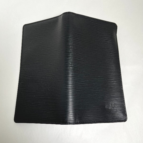 LOUIS VUITTON Long Wallet Purse M63212 Epi Leather Noir Folded wallet Epi Porto Cartes Crdit mens Used Authentic