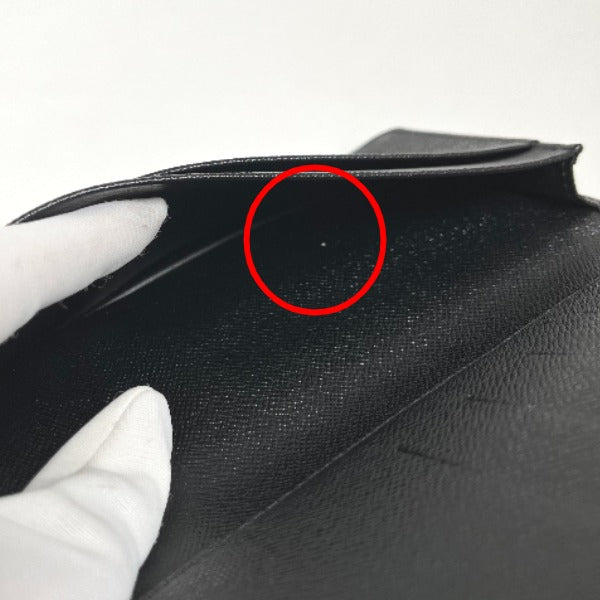 LOUIS VUITTON Long Wallet Purse M63212 Epi Leather Noir Folded wallet Epi Porto Cartes Crdit mens Used Authentic