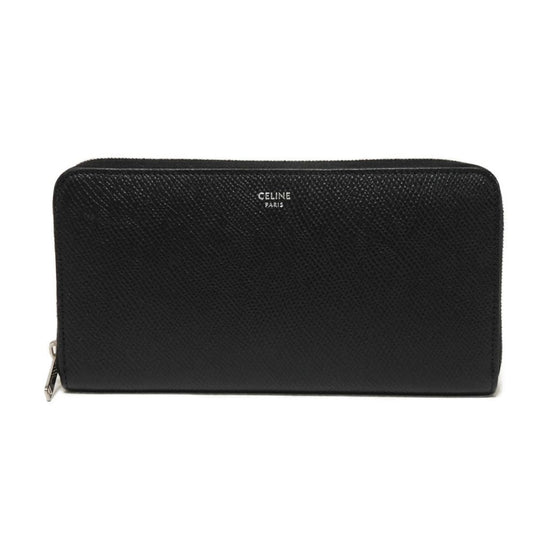 CELINE Long Wallet Purse 10B553BEL.38NO Grained calfskin (embossed) black New logo Large zipped wallet