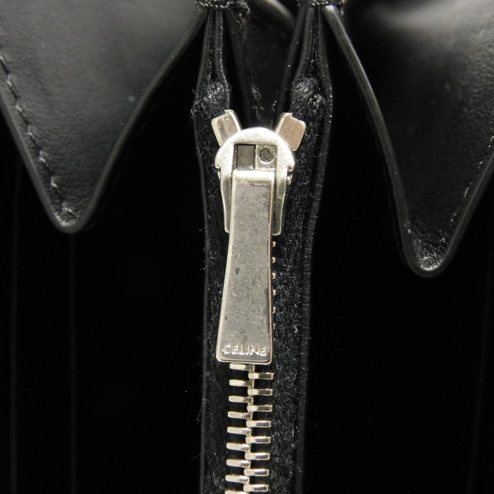 CELINE Long Wallet Purse 10B553BEL.38NO Grained calfskin (embossed) black New logo Large zipped wallet