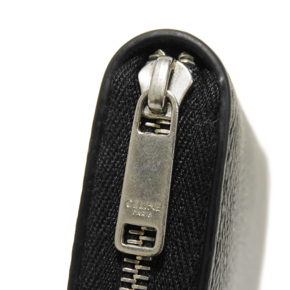 CELINE Long Wallet Purse 10B553BEL.38NO Grained calfskin (embossed) black New logo Large zipped wallet