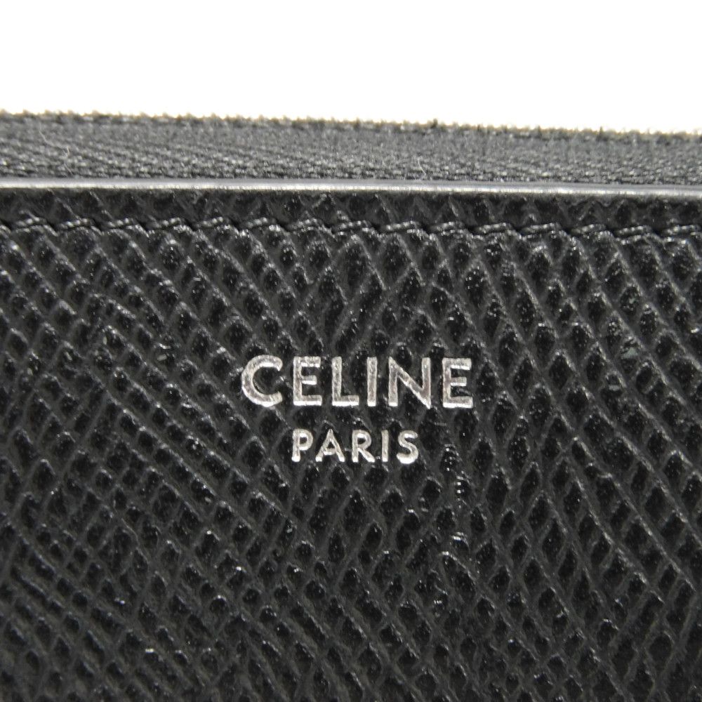 CELINE Long Wallet Purse 10B553BEL.38NO Grained calfskin (embossed) black New logo Large zipped wallet