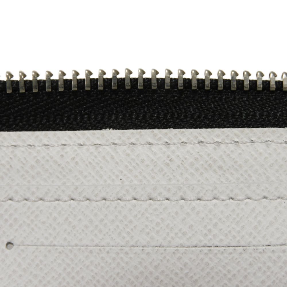LOUIS VUITTON Long Wallet Purse M14127 Taiga Leather Optic white Taiga Lama Monogram Zippy Wallet Horizontal