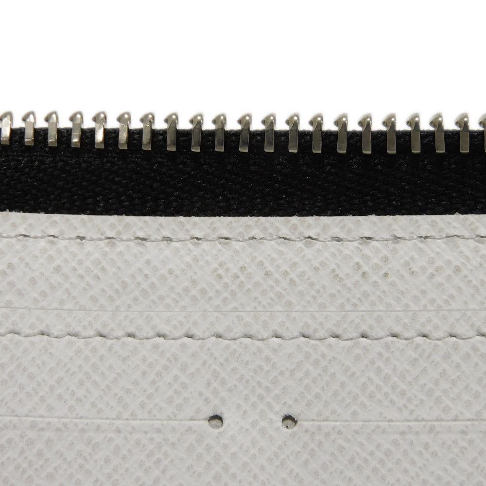 LOUIS VUITTON Long Wallet Purse M14127 Taiga Leather Optic white Taiga Lama Monogram Zippy Wallet Horizontal