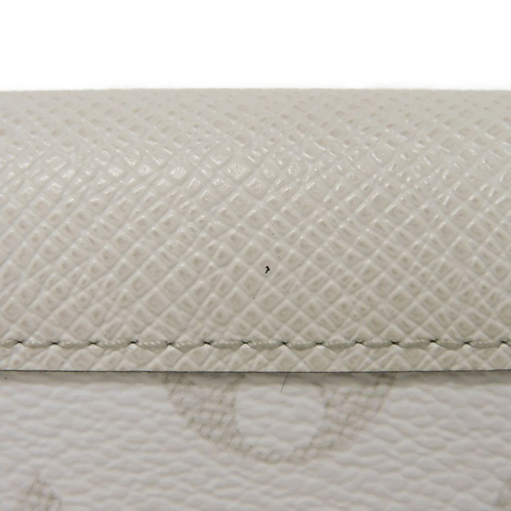LOUIS VUITTON Long Wallet Purse M14127 Taiga Leather Optic white Taiga Lama Monogram Zippy Wallet Horizontal