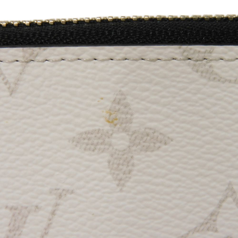 LOUIS VUITTON Long Wallet Purse M14127 Taiga Leather Optic white Taiga Lama Monogram Zippy Wallet Horizontal