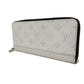 LOUIS VUITTON Long Wallet Purse M14127 Taiga Leather Optic white Taiga Lama Monogram Zippy Wallet Horizontal