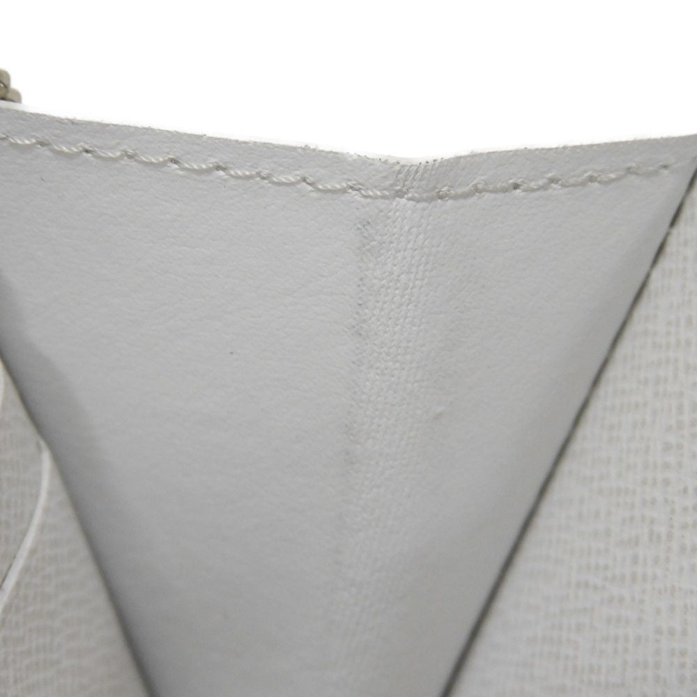 LOUIS VUITTON Long Wallet Purse M14127 Taiga Leather Optic white Taiga Lama Monogram Zippy Wallet Horizontal
