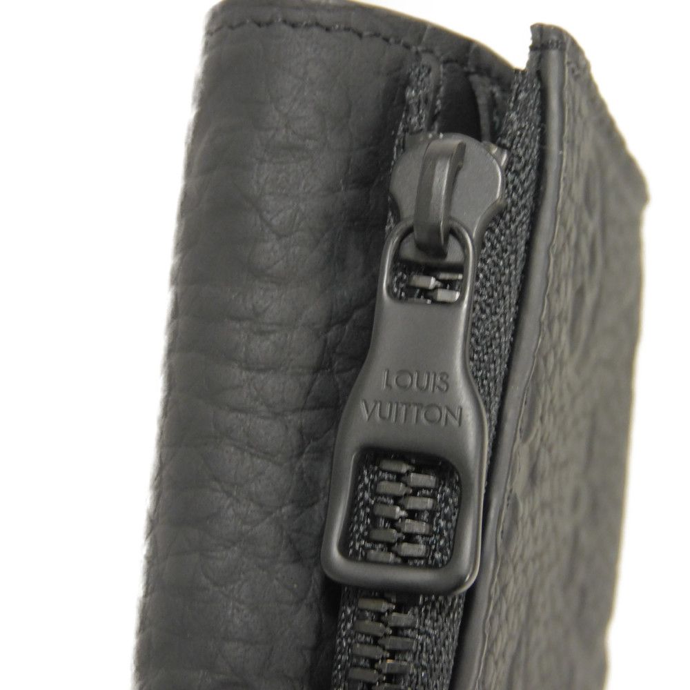 LOUIS VUITTON Tri-fold wallet M82556 Taurillon Clemence leather (monogram embossed) black Monogram Taurillon Clemence Portefeuille Pilot