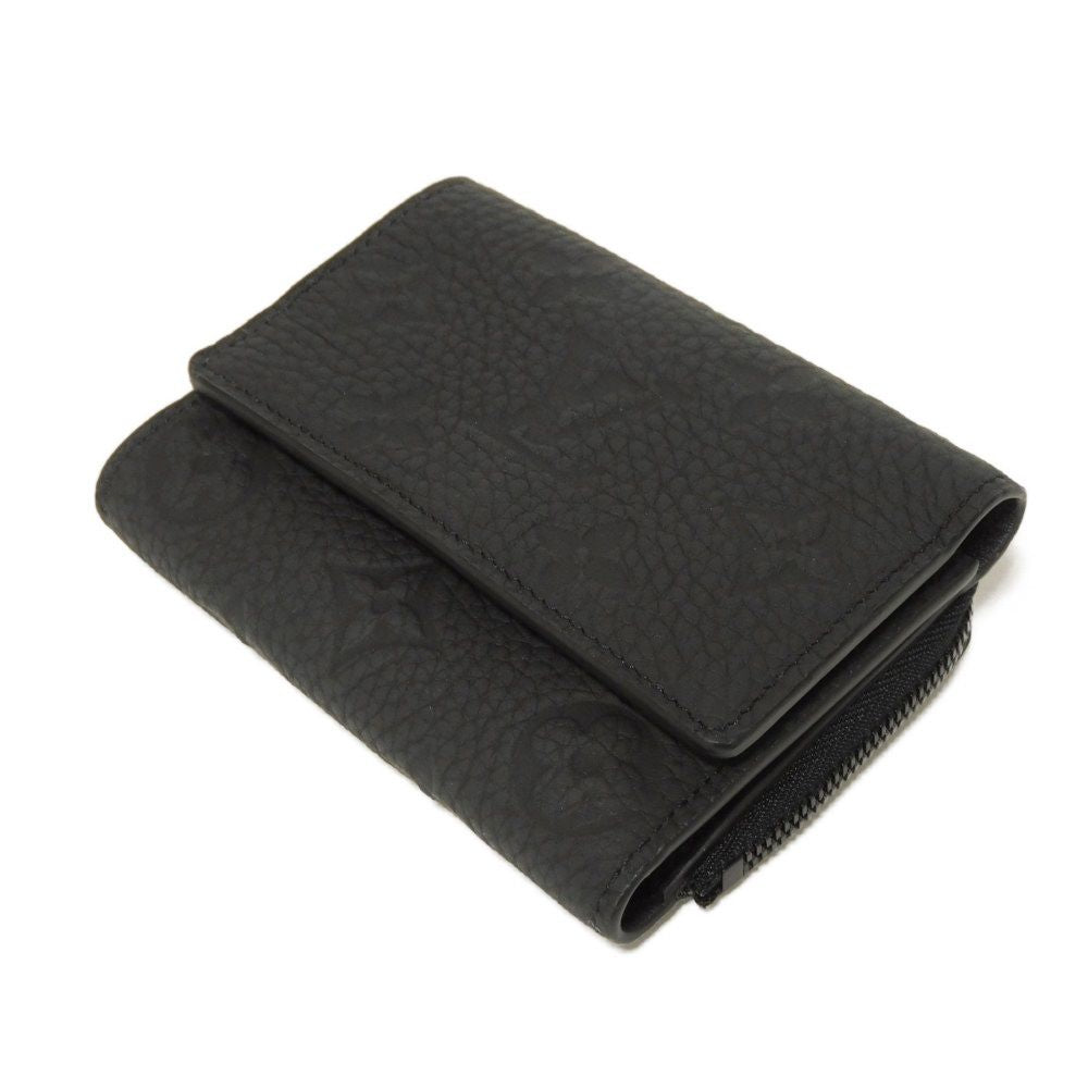 LOUIS VUITTON Tri-fold wallet M82556 Taurillon Clemence leather (monogram embossed) black Monogram Taurillon Clemence Portefeuille Pilot