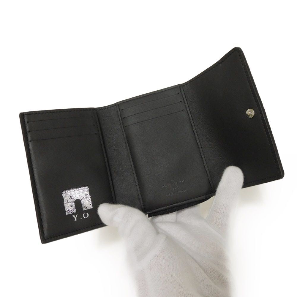 LOUIS VUITTON Tri-fold wallet M82556 Taurillon Clemence leather (monogram embossed) black Monogram Taurillon Clemence Portefeuille Pilot