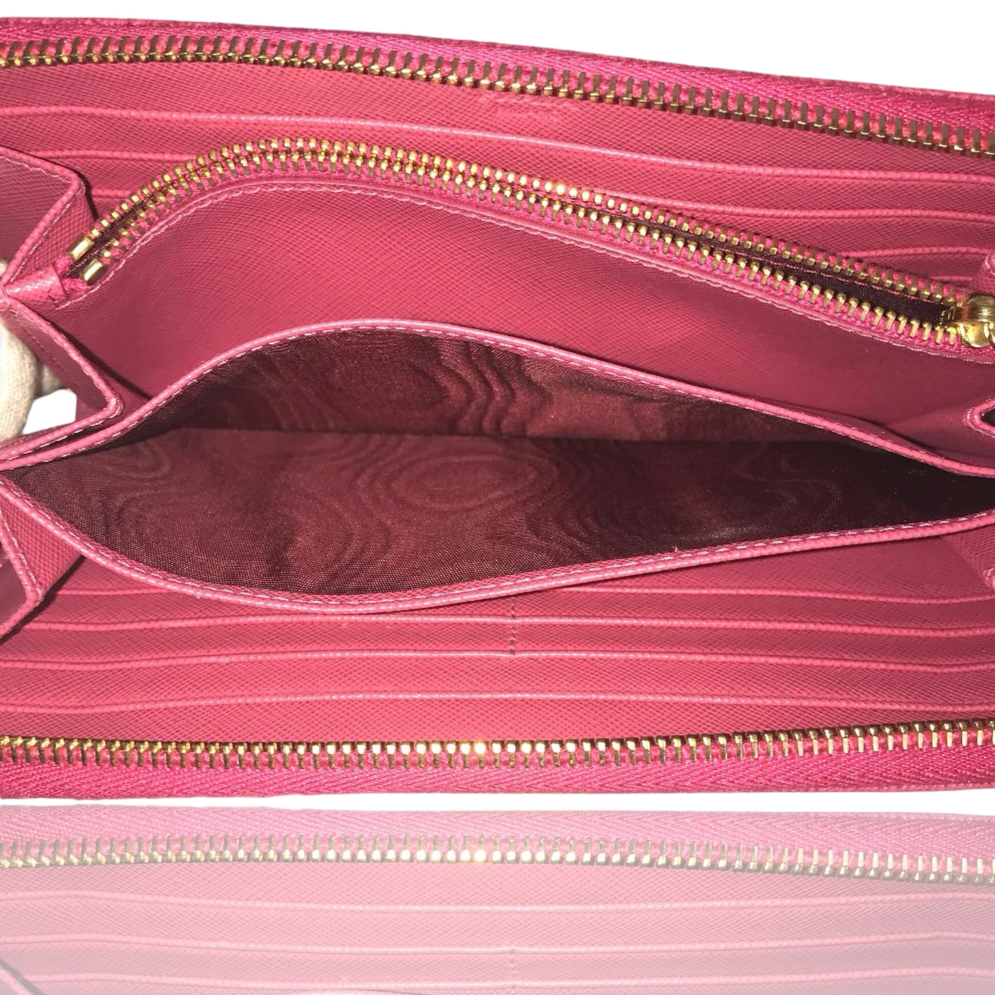 PRADA SAFFIANO ROUND ZIP WALLET