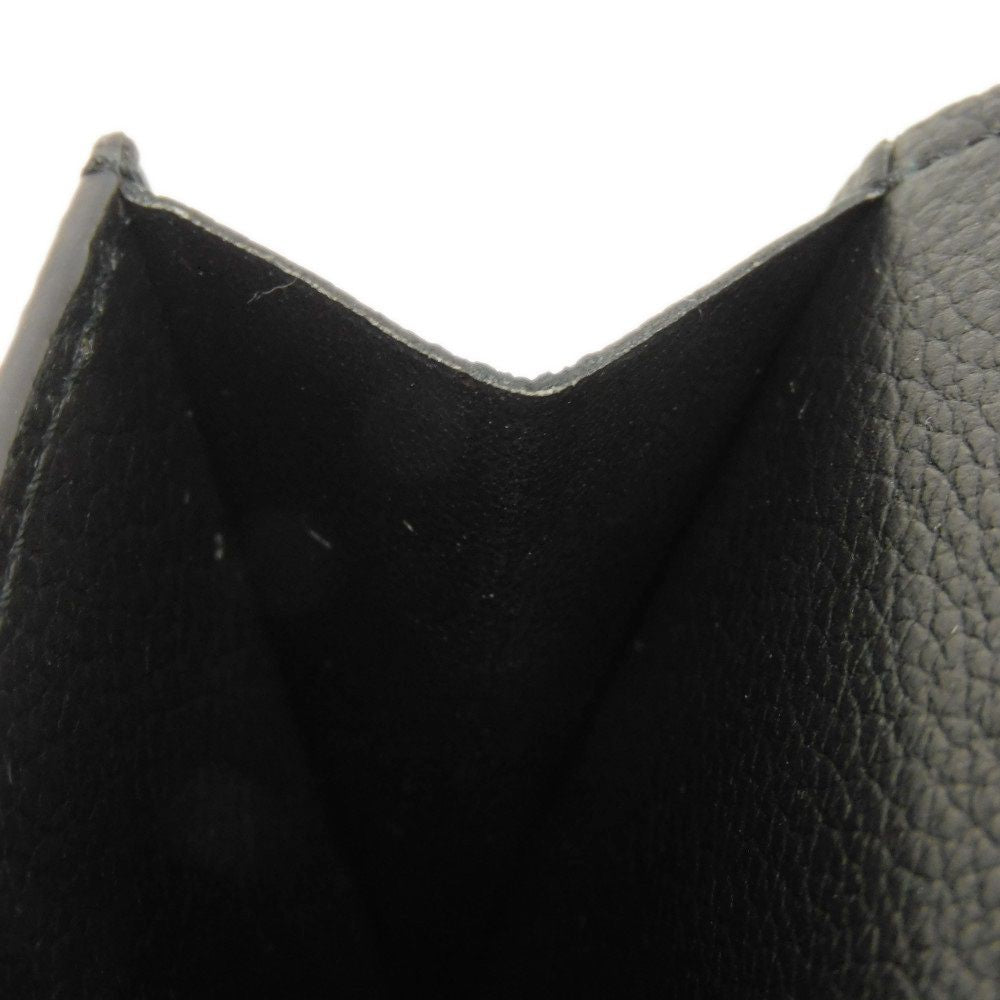 LOUIS VUITTON Tri-fold wallet M63921 Grain calf leather (embossed) Noir LV logo Portefeuille Rock Mini