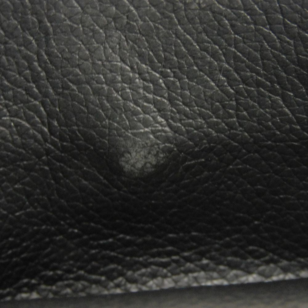 LOUIS VUITTON Tri-fold wallet M63921 Grain calf leather (embossed) Noir LV logo Portefeuille Rock Mini