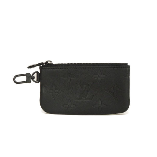 LOUIS VUITTON Coin case M69827 Shadow leather (monogram embossing) black Monogram shadow Duo Messenger Coin Pocket only