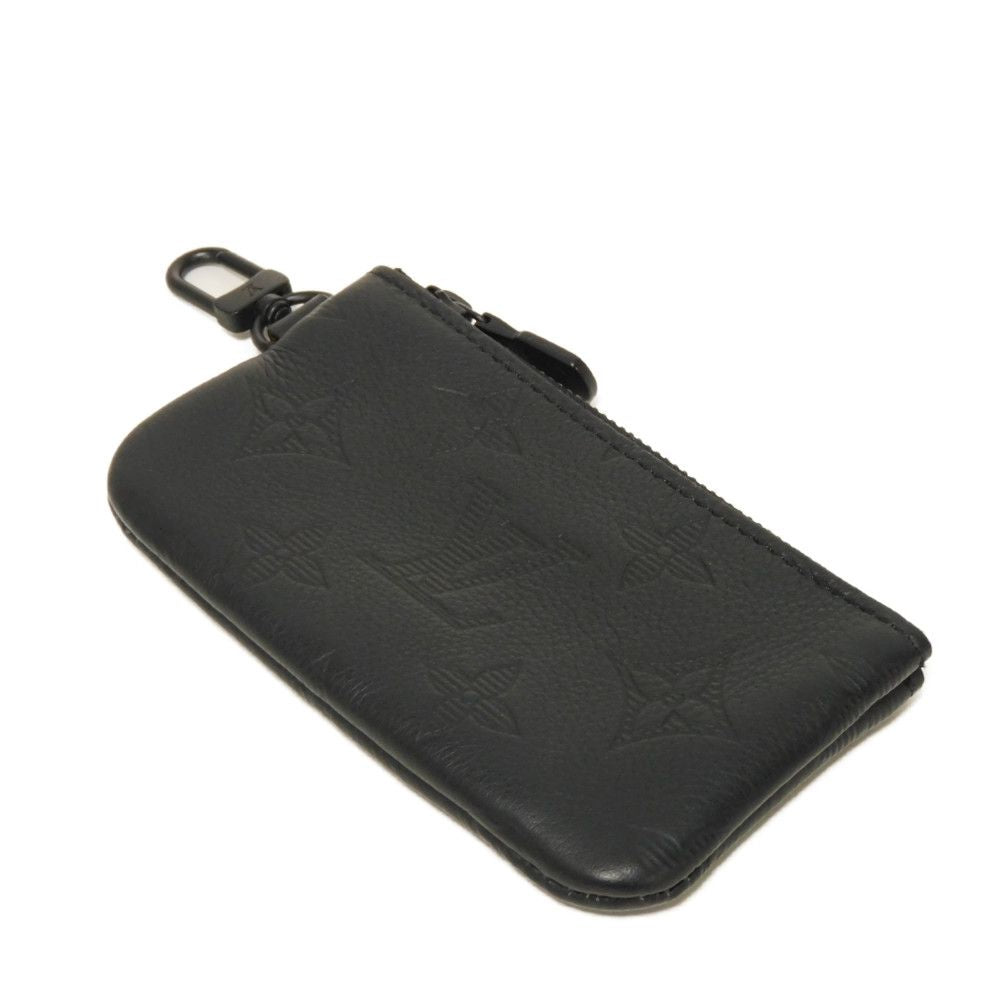 LOUIS VUITTON Coin case M69827 Shadow leather (monogram embossing) black Monogram shadow Duo Messenger Coin Pocket only