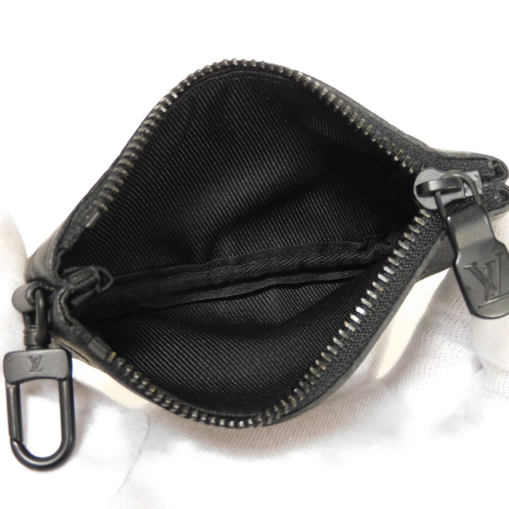 LOUIS VUITTON Coin case M69827 Shadow leather (monogram embossing) black Monogram shadow Duo Messenger Coin Pocket only