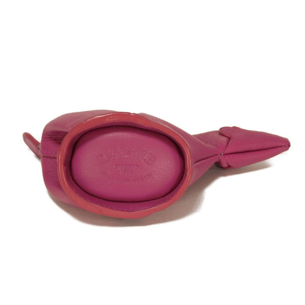 LOEWE Coin case 199.79.G74 Soft grain calf (embossed) Fuchsia Anagram emboss Bear Coin Purse