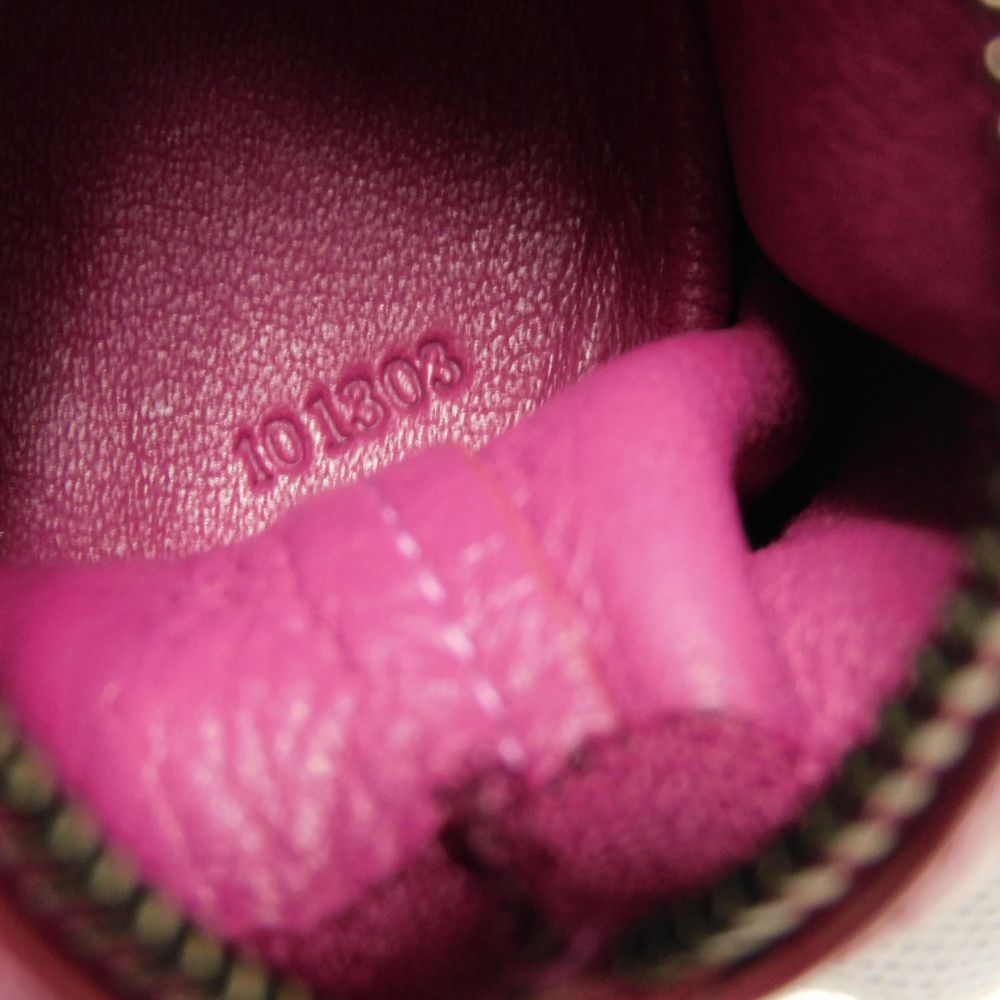 LOEWE Coin case 199.79.G74 Soft grain calf (embossed) Fuchsia Anagram emboss Bear Coin Purse